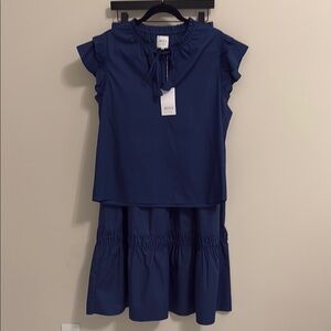 MISA Los Angeles Campos Ruffled Top & Tiered Skirt Set | NWT